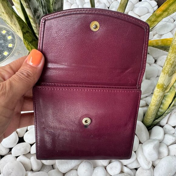 Vintage Christian Dior Bordeaux Red Leather Wallet - Picture 8 of 11